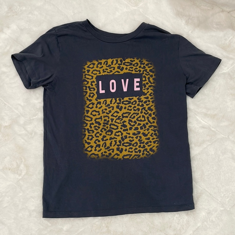 Dark blue short sleeved leopard shirt!